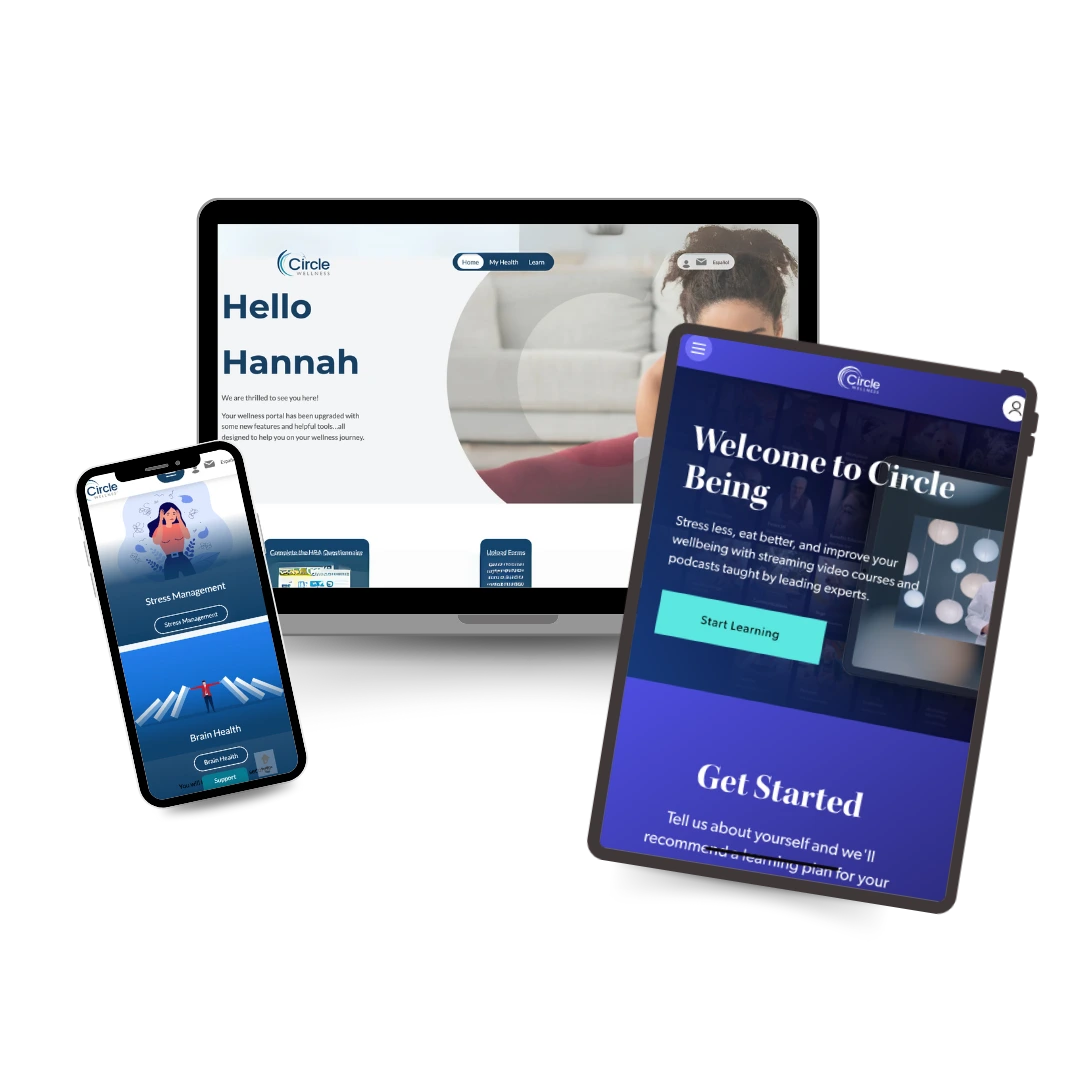 Visual of the Circle Wellness portal demo